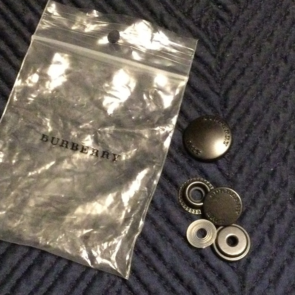 Authentic Burberry gun metal replacement snap button